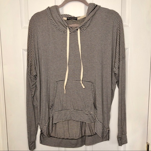 BRANDY Melville Striped Lightweight Soft Cozy Hoodie - Picture 1 of 5